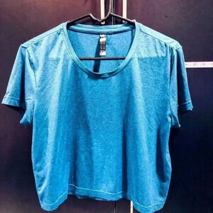 Adidas Athletic short sleeve top - aqua blue - size M